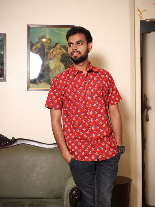 Cherry Blockprint Shirt